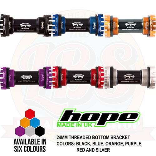 Hope MTB DH Road Fat Bike Bottom Bracket 24mm Threaded 68 73 83 100mm All Colors - Picture 4 of 5