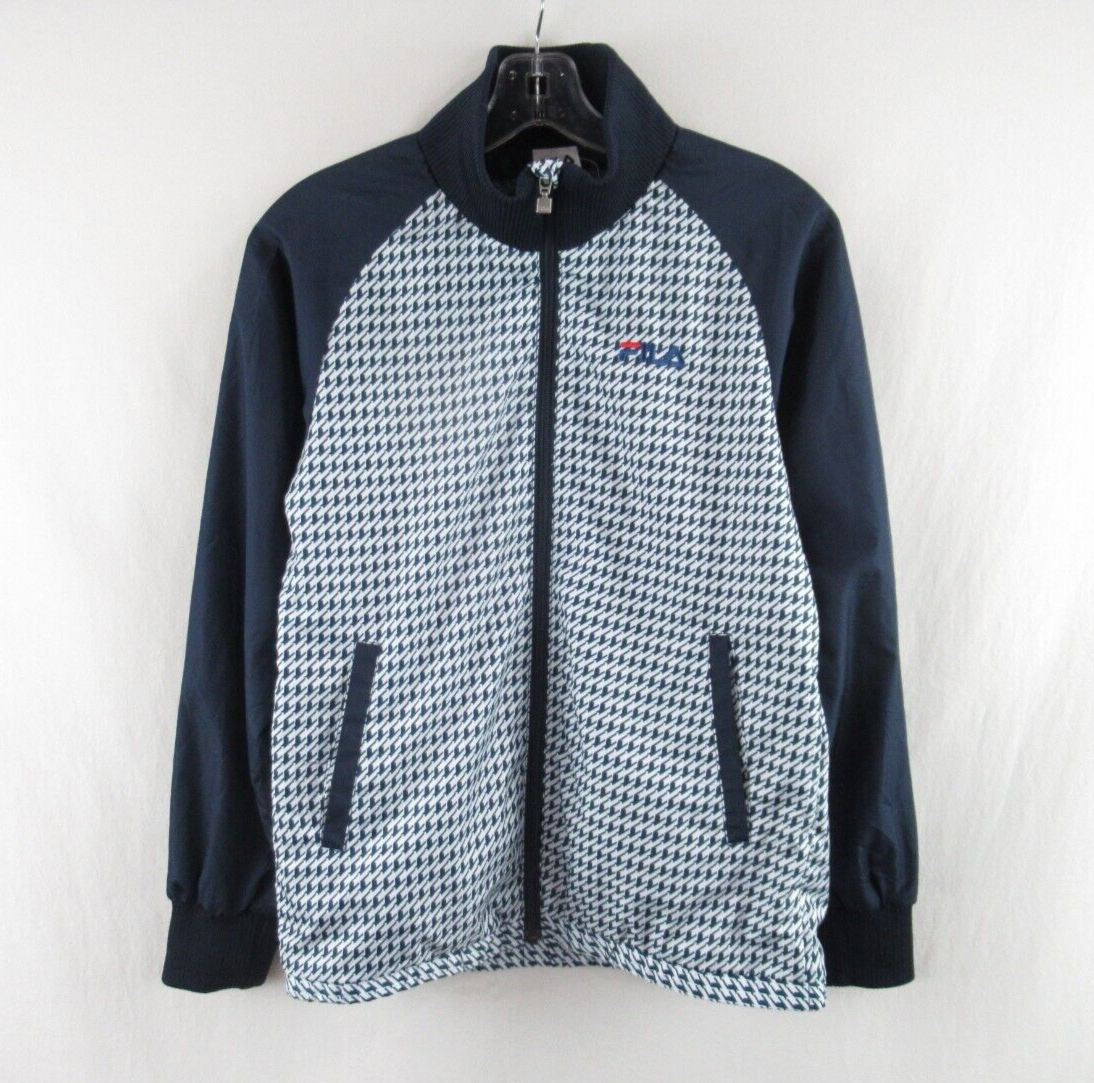 Giacca a vento FILA donna pied de poule full zip taglia M #B100