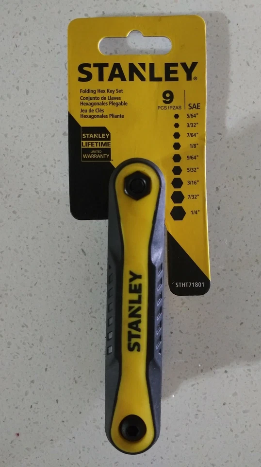 STANLEY STHT71801 9- Piece Folding SAE Hex Key Tool Set,  0016 - Image 4 of 4