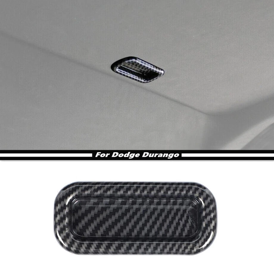 For 2011-2024 Dodge Durango ABS Carbon Fiber Car Roof Skylight Handle Cover Trim