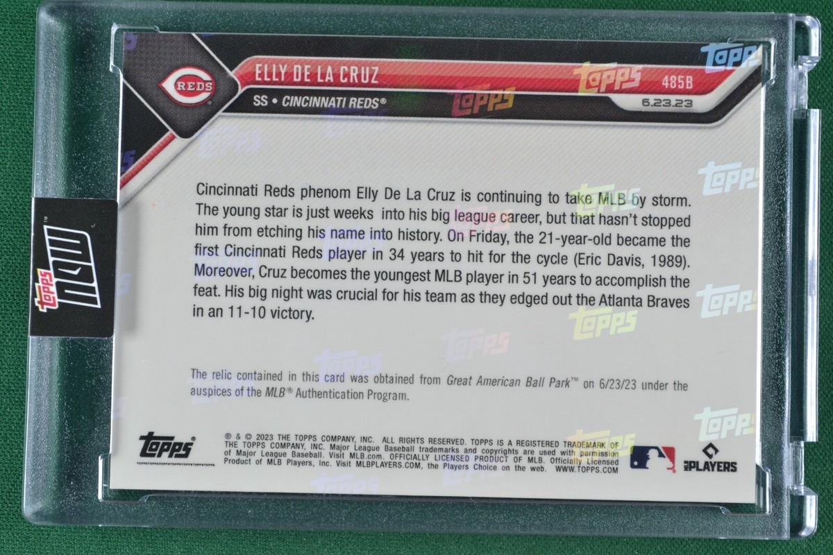 2023 Topps Now Elly De La Cruz Cycle Game Used Base Relic 2023 Topps Now Elly De La Cruz Cycle Game Used Base Relic