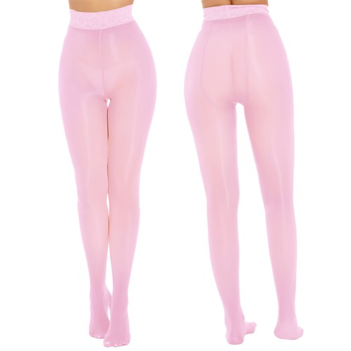 Sexy glänzende transparente Damen Strümpfe Strumpfhose Blumen Spitze Bund Pantyhose - Bild 68 von 103