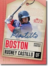 RUSNEY CASTILLO 2014 Rize Rookie Autograph RED AUTO FRANCHISE RC #/10