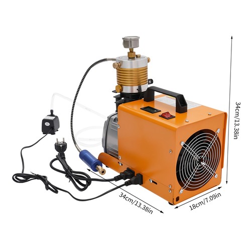 PCP Compressor, 1.8kW 300Bar 4500Psi High Pressure PCP Air Rifle Compressor - Picture 18 of 24
