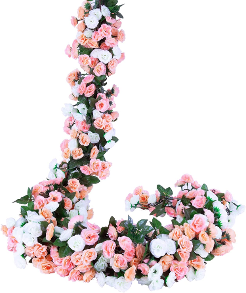 1.8M Artificial Flowers Faked Flower Rose Vine Hanging Plant Wedding