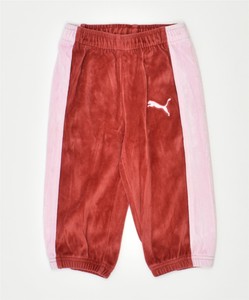 Puma Terciopelo Chándal Pantalones Niñas 9-12 meses Rojo Algodón LX15 | eBay