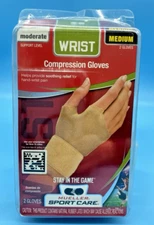 Mueller Sport Care Compression Moderate Support Gloves 1 Pair Size Medium NEW