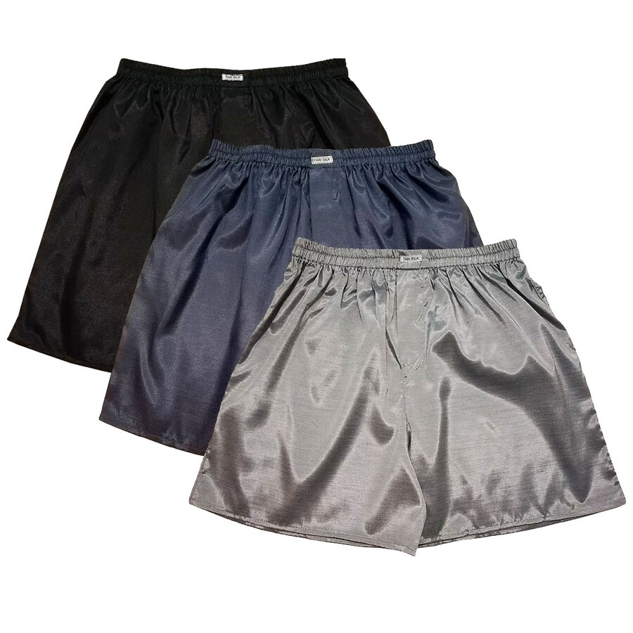 New Thai Silk Boxer Shorts 1,3 or 5 Pairs M L XL 2XL Men's Underwear Briefs Lot eBay