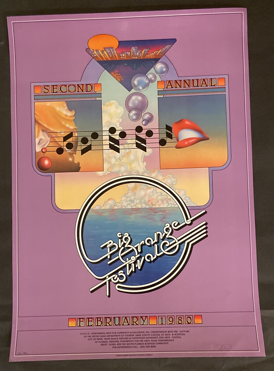 Vintage Poster: 1980 2nd Annual Orange Festival Signed-Numbered