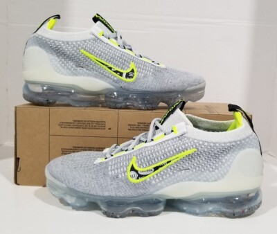Nike Air Vapormax Flyknit Wolf Grey/Volt Men's Sz 7.5 NEW DH4085-001 No Box Lid