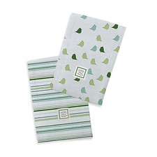 2 New Swaddle Designs Baby Burp Cloth Set of Two Burp Cloths Green Chicks