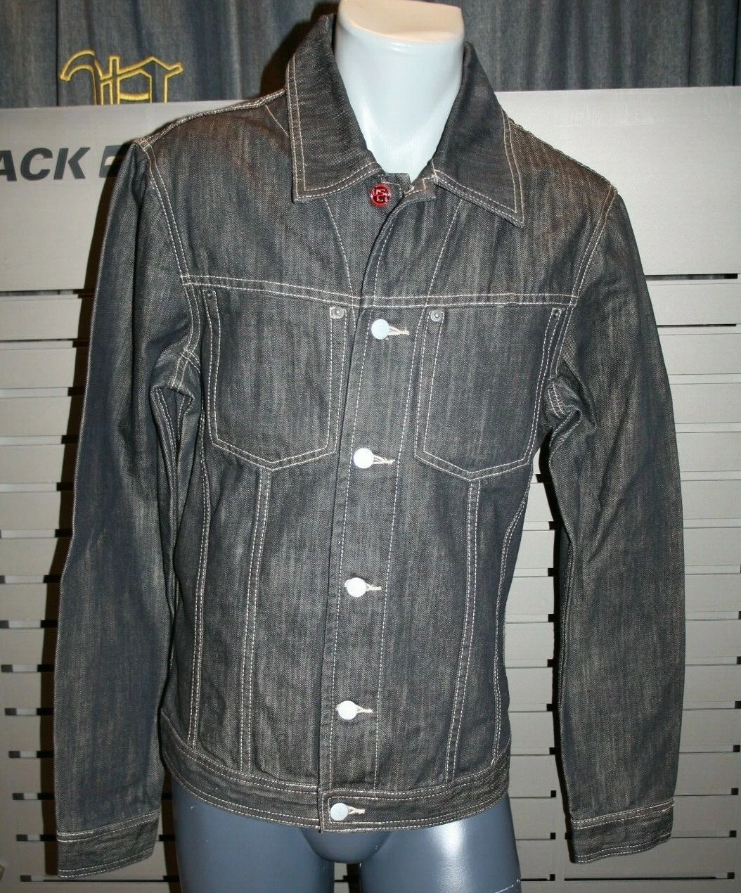 Vsct Jeans by Madonna Denim Jacket Ryan Black Blue Vintage 2000s with Lilje