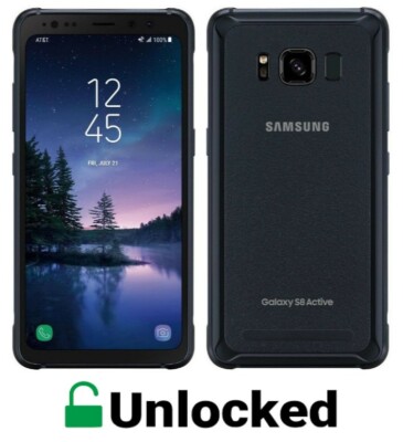 Samsung Galaxy S8 Active G892A 64GB Gray Android (GSM Unlocked) Smartphone-Good-