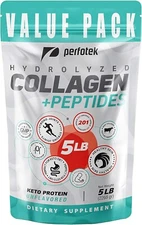 Hydrolyzed Collagen Powder Pasture Raised Non-GMO Grass-Fed Unflavored 5 LB