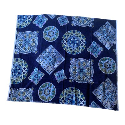Fabric Mosaic Pattern  C 8611 Timeless Treasures 1 Panel 34 x 40  Blue Turquoise