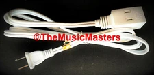12ft Electric Extension Cord 3 Outlet 2 Prong Electrical AC Power Cable White