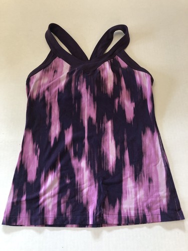 Lucy Power Purple Crossback Workout Tank Top M