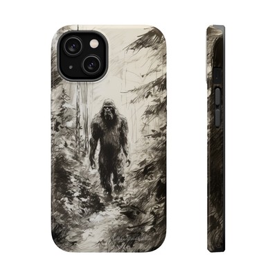''Bigfoot in the Wilderness'' Cell Phone Case   MagSafe Tough Cases
