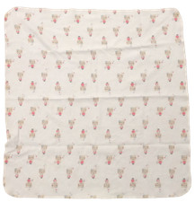 BABY BLANKET 29" x 28" bear w/ bunny Receiving Blanket