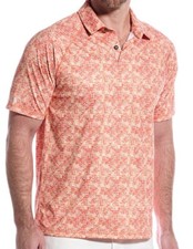 TOMMY BAHAMA Island Zone Hibiscus Tiles GOLF Polo Shirt 118 Large, L, XL