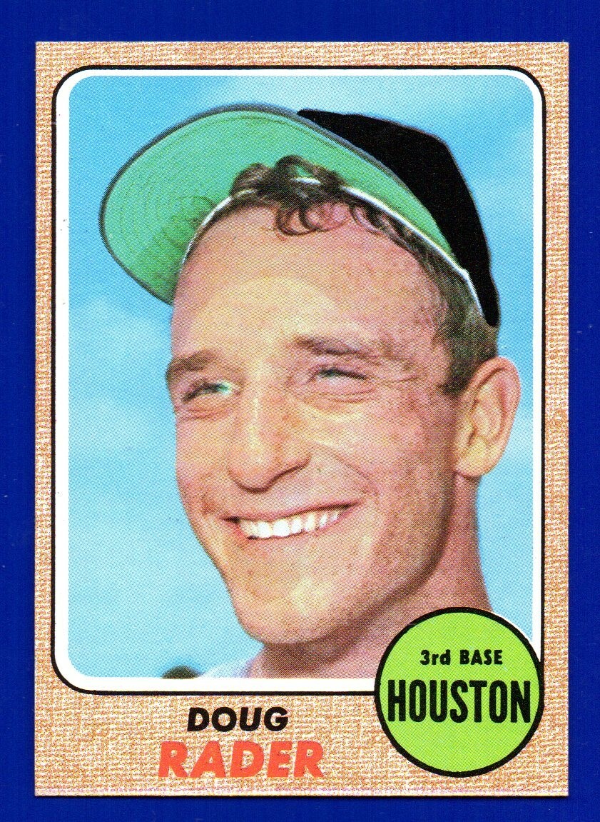 DOUG RADER astros 1968 TOPPS #332 EXMINT SHARP CORNERS NO CREASES