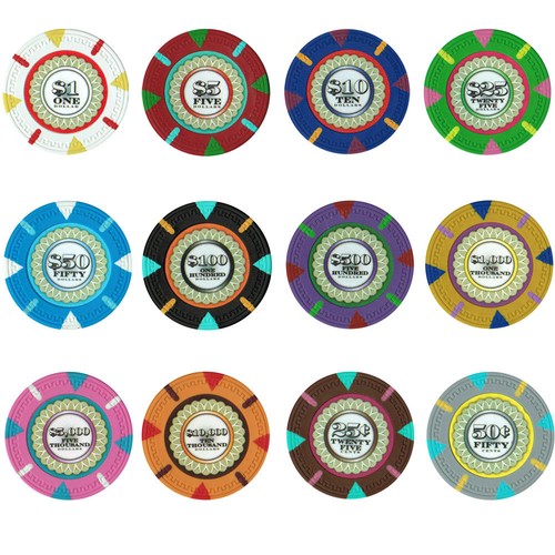 New Bulk Lot of 500 The Mint 13.5g Clay Poker Chips Pick