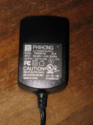 Sirius XM AC Power Supply PSM08A-052 made for Onyx Docking Cradle