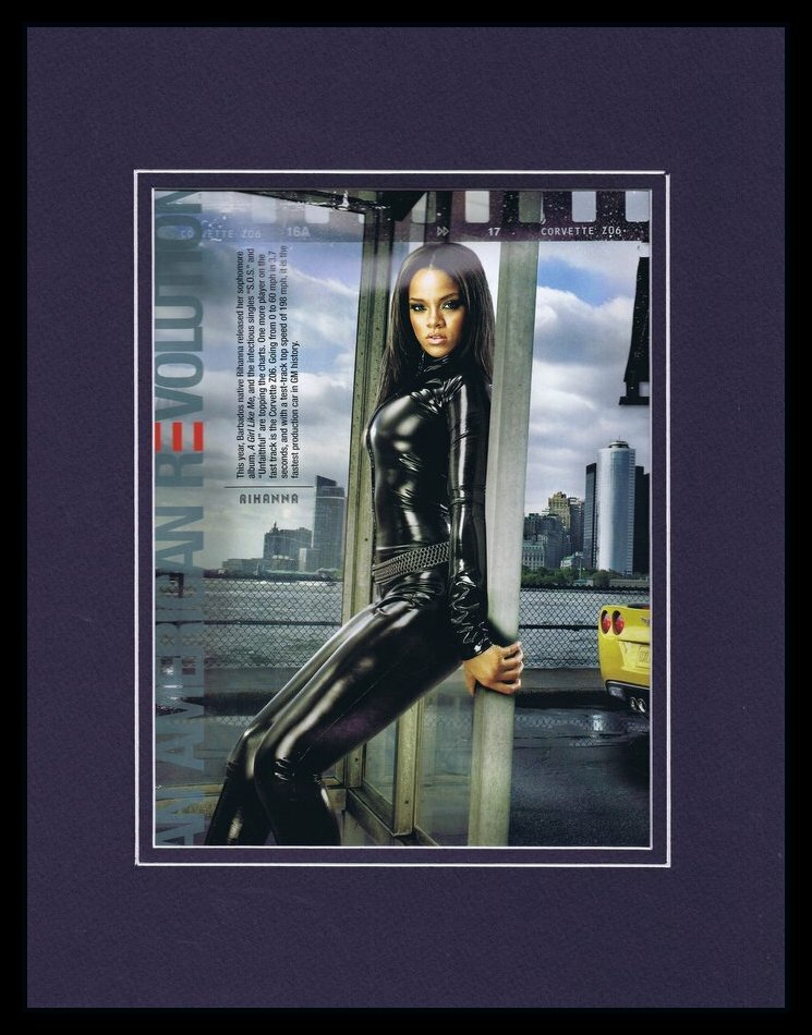 Rihanna 2006 Corvette Framed 11x14 ORIGINAL Vintage Advertisement