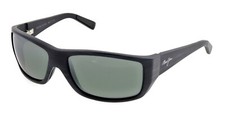 New MAUI JIM Wassup MJ123-02W 60mm Matte Black Mirror Polarized Sunglasses Italy