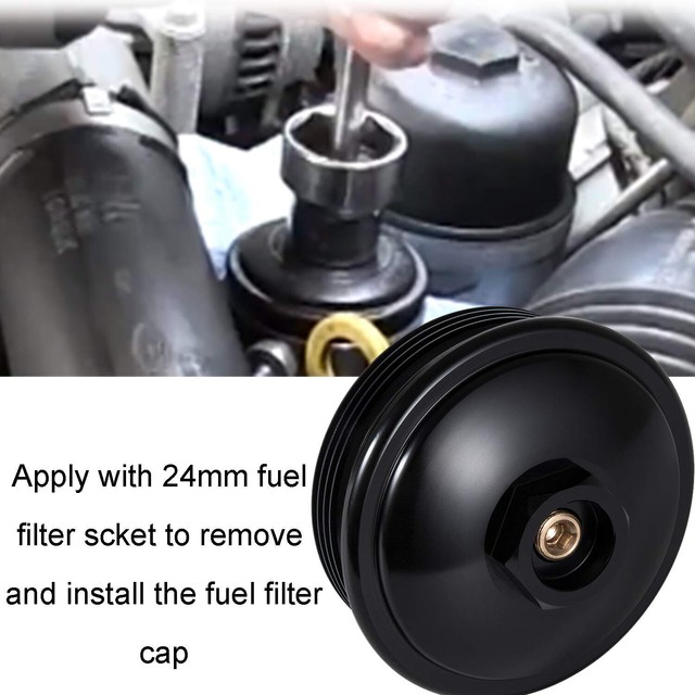 Billet Aluminum Powerstroke Diesel Fuel Oil Filter Cap For Ford 2003