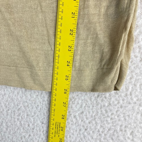 Lafayette 148 New York Tan 3/4 Sleeve Shirt Womens 100% Linen Pullover Size XL - Picture 6 of 12