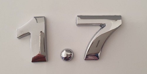 3D Qualität Metall selbstklebende Zahlen Auto MOTOR Größen Abzeichen 25mm SILBER - Bild 22 von 34