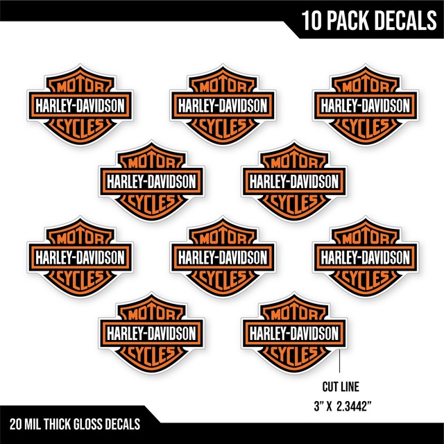 10 Pack Harley Davidson VINTAGE style sticker Old School Decal 10 Pack Harley Davidson VINTAGE style sticker Old School Decal