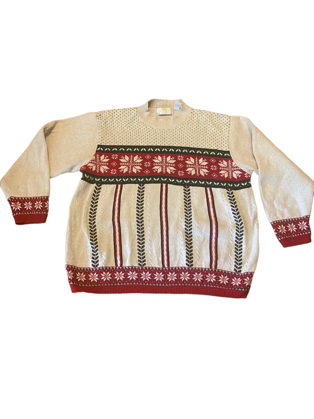 Vintage Lisabeth By Liz Claiborne Christmas Sweat… - image 1