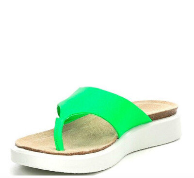 NIB Ecco Corksphere Leather Thong Sandals- Toucan 