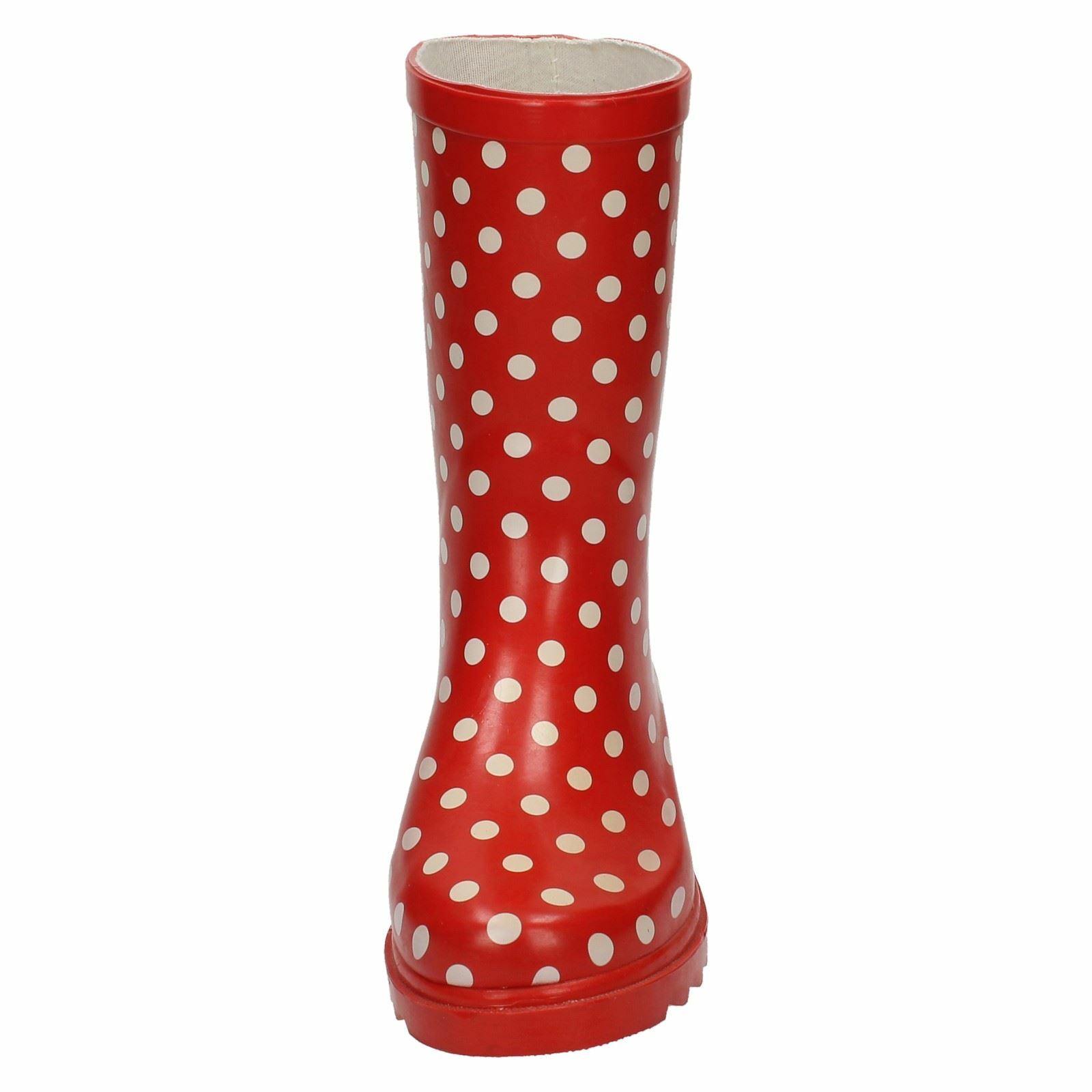 GIRLS X1R118 WELLINGTONS BOOTS POLKA 