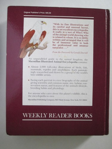 Macmillan Illustrated Animal Encyclopedia Hardcover Who's Who Of Creatures - Picture 4 of 4