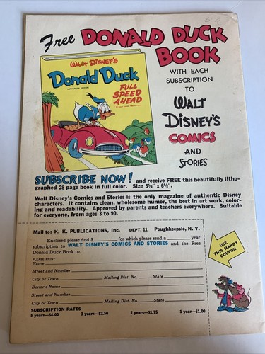 Walt Disney Comics and Stories #170 ~ VERY GOOD VG ~ 1954 DELL Comics - Picture 2 of 6