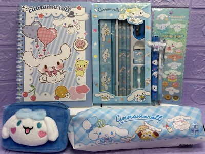Sanrio CINNAMOROLL A5 Notizbuch & Gelstift Aufkleber Geldbörse Federmäppchen Schreibwaren