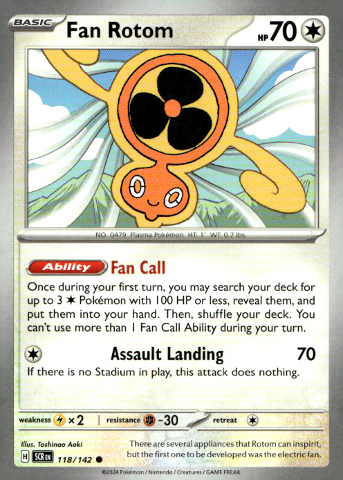 Fan Rotom Common SV07: Stellar Crown 118/142 NM