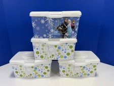 Empty Huggies Baby Wipes Full Size 3 Blue/Green Polka Dots 1 Frozen