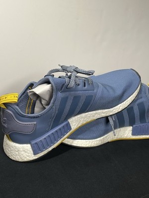 Adidas NMD R1 Tech Ink Blue Yellow Mens Size 13.5 Boost S31514 Shoes