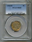1934 D Buffalo Nickel PCGS MS 65