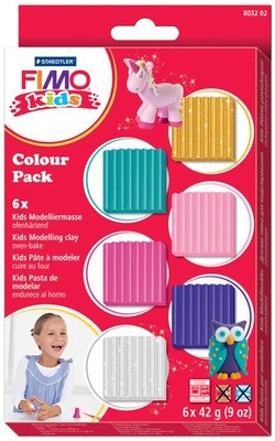 FIMO kids Modelliermasse Set Colour Pack ''girlie'' 6er Set