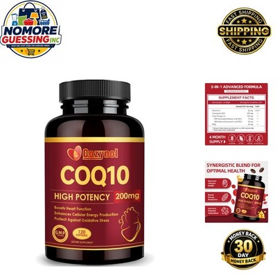 CoQ10 200mg Softgels - Maximum Absorption Antioxidant for Vitality