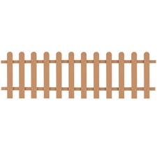 Garden Picket Fence WPC 200x60cm Brown Outdoor Fence Panel