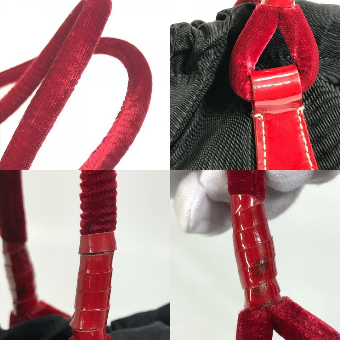 PRADA logo drawstring triangle logo plate bicolor tote bag shoulder bag handbag thumbnail 9