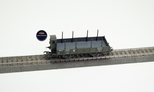 Märklin H0 - Niederbordwagen mit Bremserhaus, K.Bay.Sts.B, Art.- 46157 - AR 60 | Condition: Gebraucht