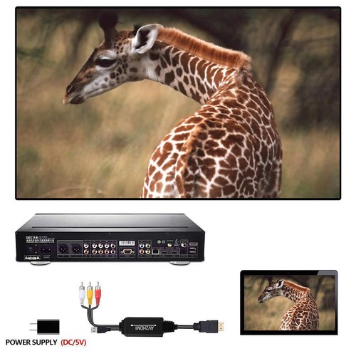 Cinch AV zu HDMI Konverter Adapter Kabel Composite HDMI 1080P NTSC PAL USB Strom - Bild 12 von 12