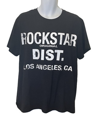 Rockstar Original Mens Graphic T Shirt Size XL Black  Short Sleeves